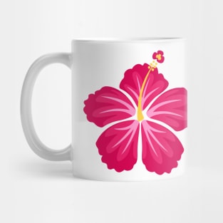 Pink Hibiscus Flower Mug